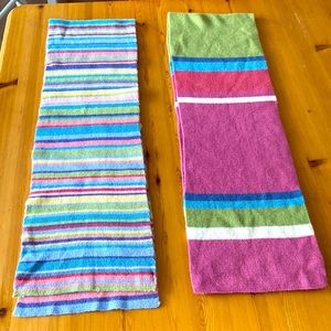 2 knit scarves multicolored